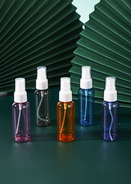 60ml transparent rund flaska i PET-färg