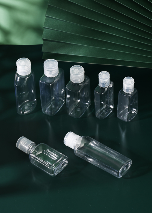 60 ml PET flip top oval fyrkantig flaska platt flaska