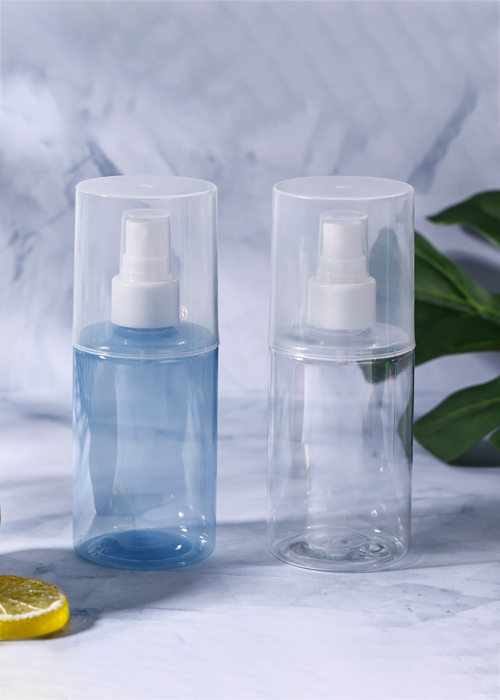 200 ml PET cylindriskt stort lock genomskinlig sprayflaska