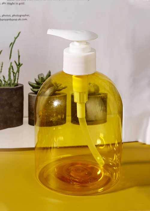 500 ml PET Clear Round Chunky Gel Hand Sanitizer Lotion Pumpflaska