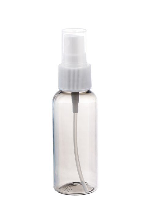 50ml färg transparent PET-spray rund flaska