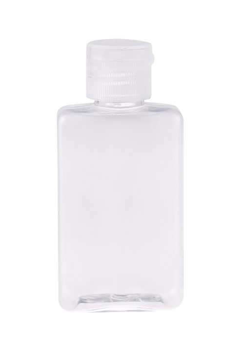 40-60 ml PET transparent fyrkantig flaska flip-top gellotion underflaska