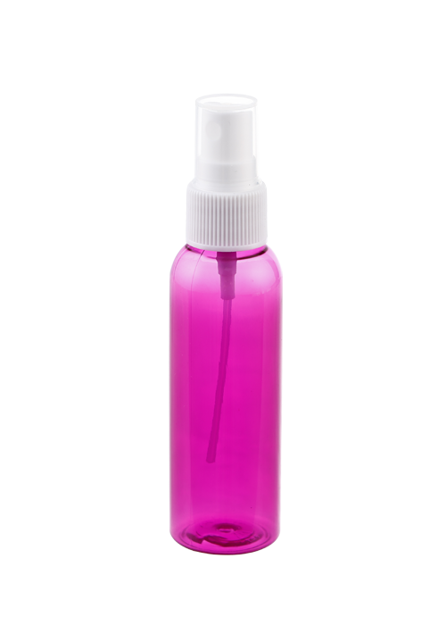 60ml färg transparent PET spray rund flaska glasögon rengöringsvätska desinfektionsmedel flaska