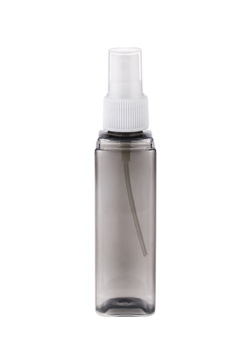 60ml färg transparent PET-spray fyrkantig flaska kantig flaska