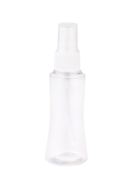 60ml PET klar liten midja sprayflaska