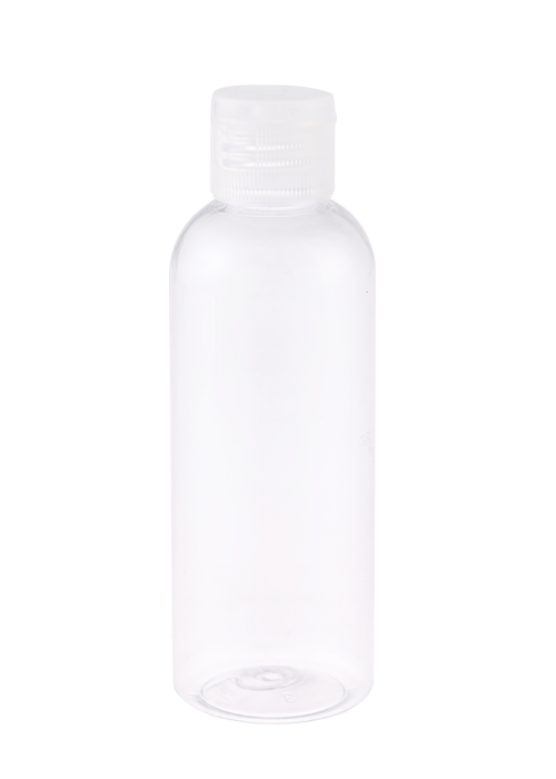 60-200 ml PET Clear Gel Hand Sanitizer Flaska Rund Clamshell-flaska
