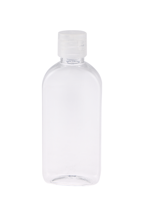 60-100 ml PET oval platt gellotion flip-top-flaska handdesinfektionsflaska