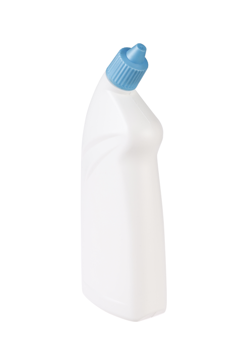 600-700ml PE tvättmedelsflaska sned mun toalett rengöringsvätska desinfektionsflaska