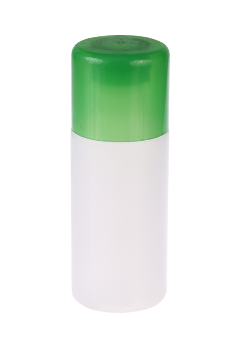 120ml kräm PE vit rak cylindrisk flaska