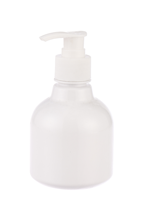 200ml PE vit lotionpumpflaska bombbollsflaska