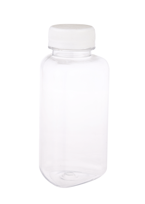 300ml PET transparent triangulär flaska